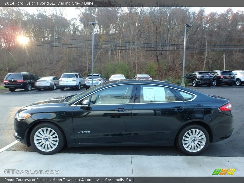 Sterling Gray / Dune 2014 Ford Fusion Hybrid SE