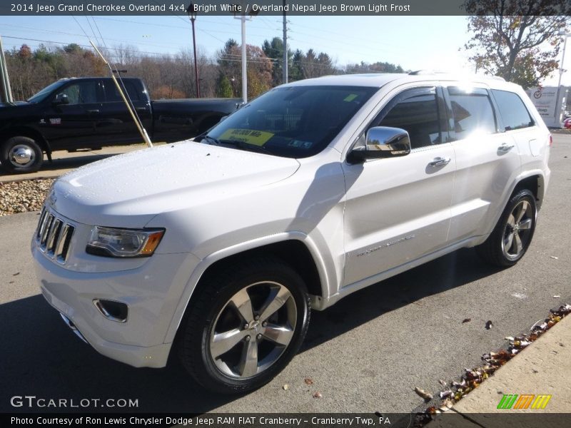 Bright White / Overland Nepal Jeep Brown Light Frost 2014 Jeep Grand Cherokee Overland 4x4