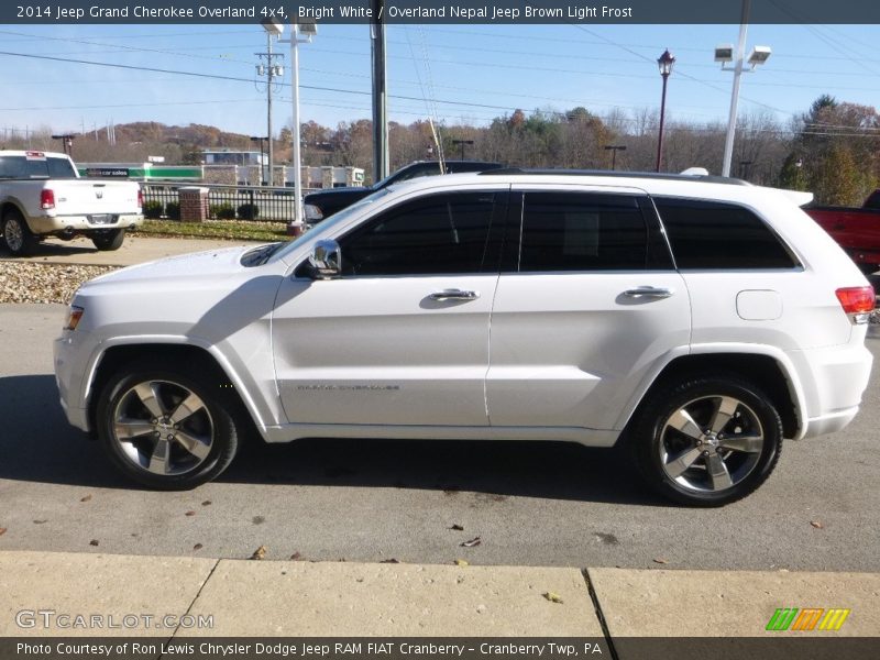 Bright White / Overland Nepal Jeep Brown Light Frost 2014 Jeep Grand Cherokee Overland 4x4