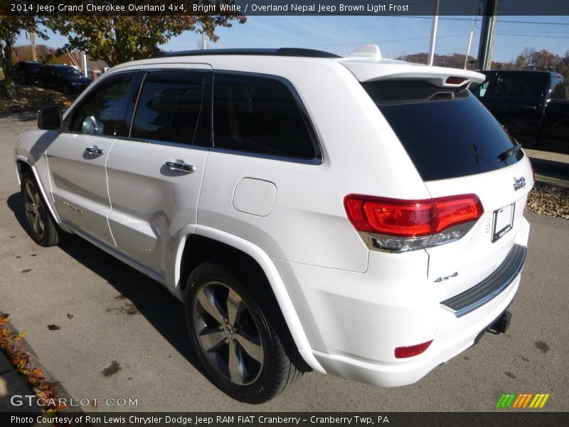 Bright White / Overland Nepal Jeep Brown Light Frost 2014 Jeep Grand Cherokee Overland 4x4