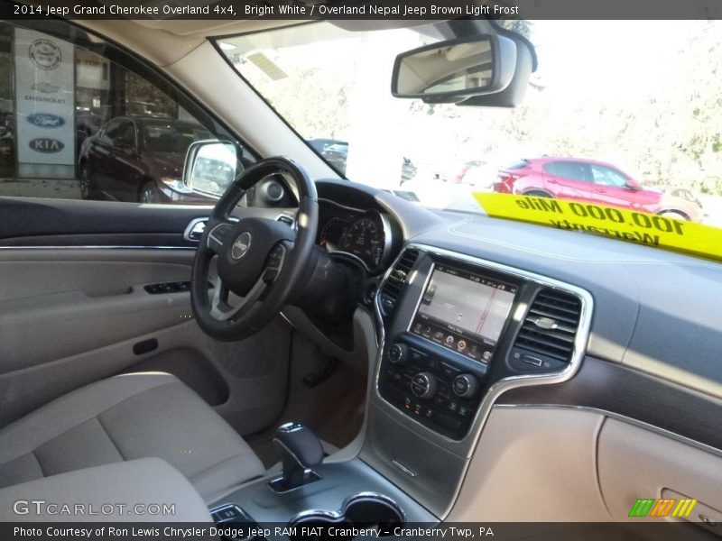 Bright White / Overland Nepal Jeep Brown Light Frost 2014 Jeep Grand Cherokee Overland 4x4