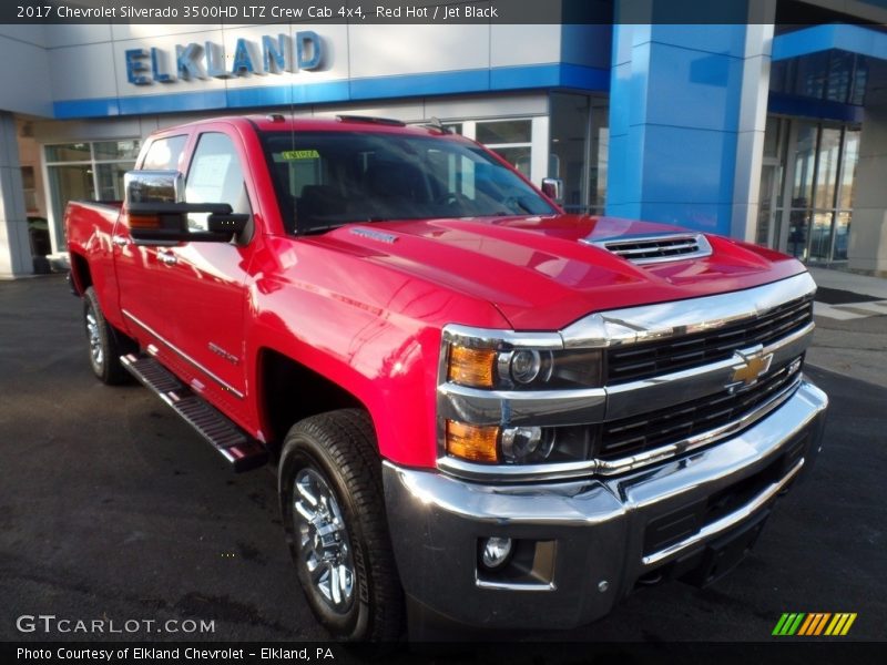 Red Hot / Jet Black 2017 Chevrolet Silverado 3500HD LTZ Crew Cab 4x4