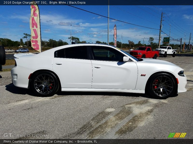 Bright White / Black/Sepia 2016 Dodge Charger SRT 392