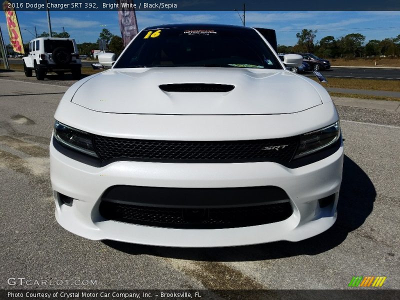 Bright White / Black/Sepia 2016 Dodge Charger SRT 392