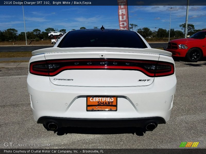 Bright White / Black/Sepia 2016 Dodge Charger SRT 392