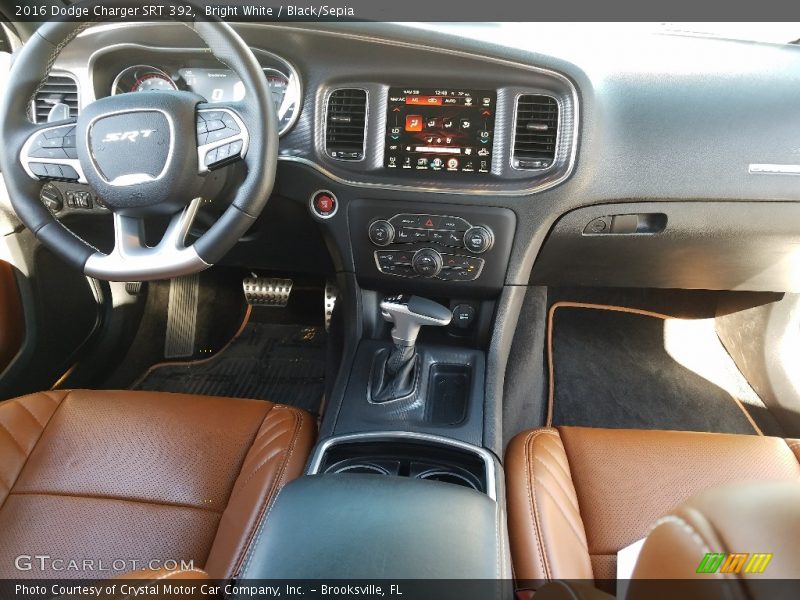 Bright White / Black/Sepia 2016 Dodge Charger SRT 392