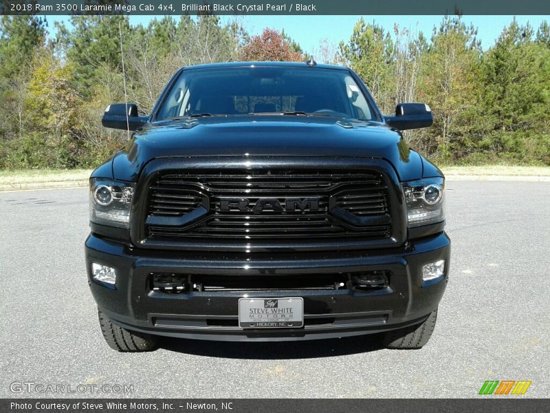 Brilliant Black Crystal Pearl / Black 2018 Ram 3500 Laramie Mega Cab 4x4