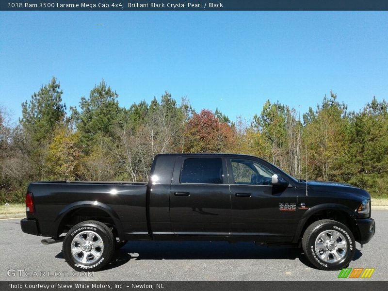 Brilliant Black Crystal Pearl / Black 2018 Ram 3500 Laramie Mega Cab 4x4