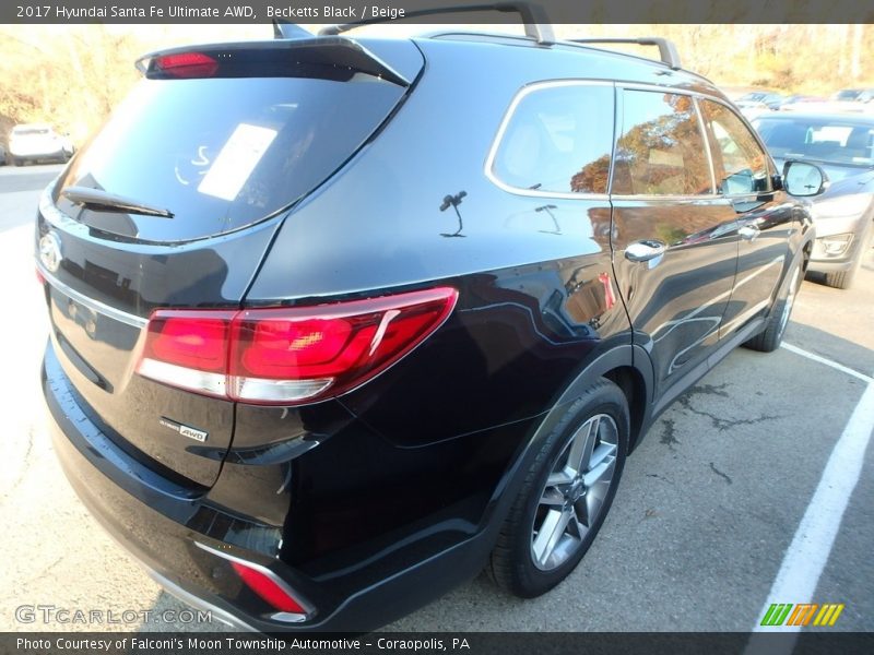 Becketts Black / Beige 2017 Hyundai Santa Fe Ultimate AWD