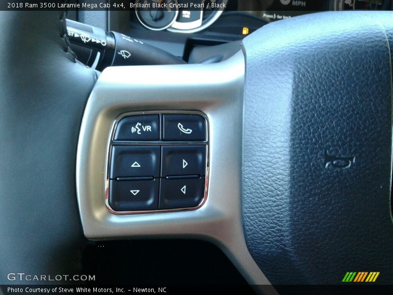 Brilliant Black Crystal Pearl / Black 2018 Ram 3500 Laramie Mega Cab 4x4