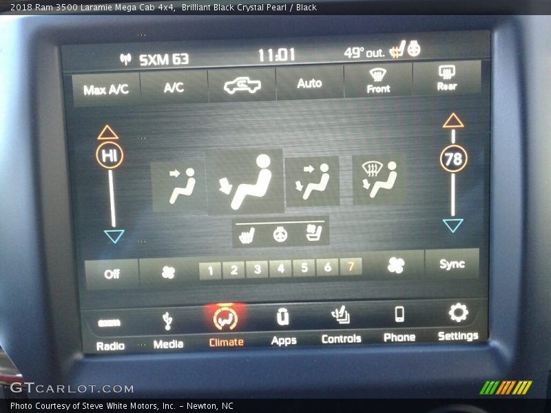 Brilliant Black Crystal Pearl / Black 2018 Ram 3500 Laramie Mega Cab 4x4