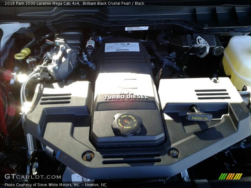 Brilliant Black Crystal Pearl / Black 2018 Ram 3500 Laramie Mega Cab 4x4