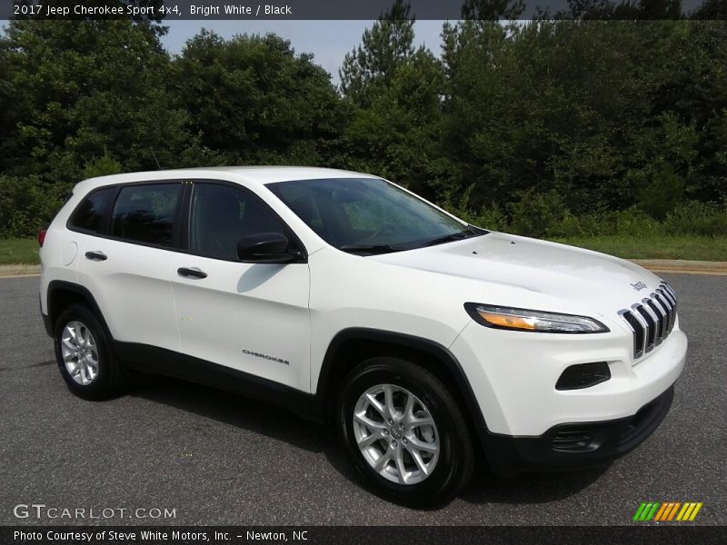 Bright White / Black 2017 Jeep Cherokee Sport 4x4