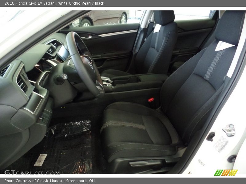 White Orchid Pearl / Black 2018 Honda Civic EX Sedan