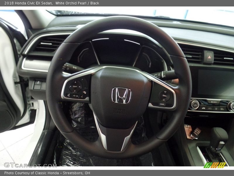 White Orchid Pearl / Black 2018 Honda Civic EX Sedan
