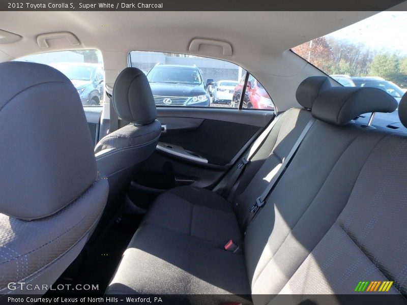Super White / Dark Charcoal 2012 Toyota Corolla S