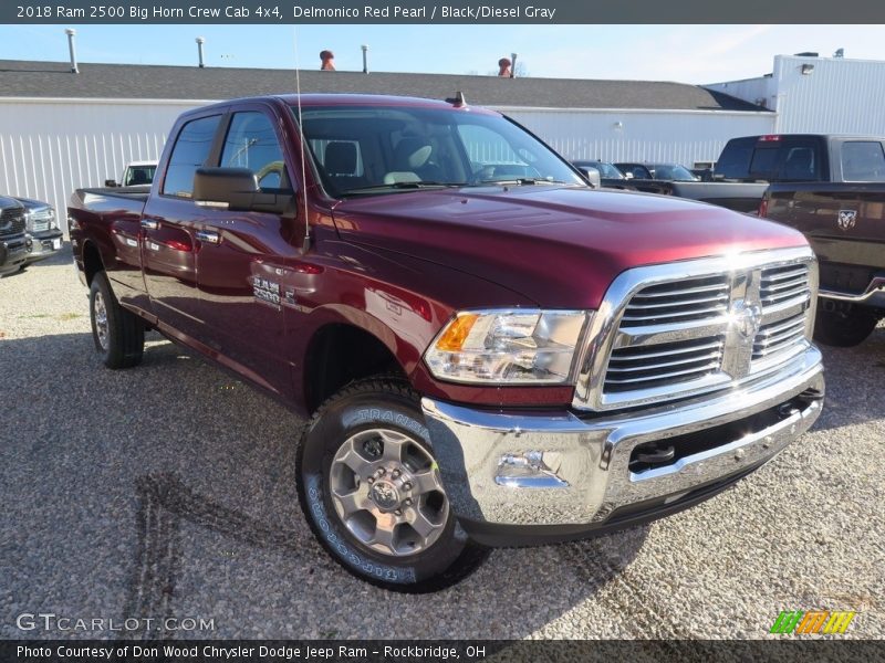 Delmonico Red Pearl / Black/Diesel Gray 2018 Ram 2500 Big Horn Crew Cab 4x4