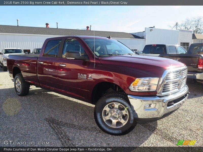Delmonico Red Pearl / Black/Diesel Gray 2018 Ram 2500 Big Horn Crew Cab 4x4