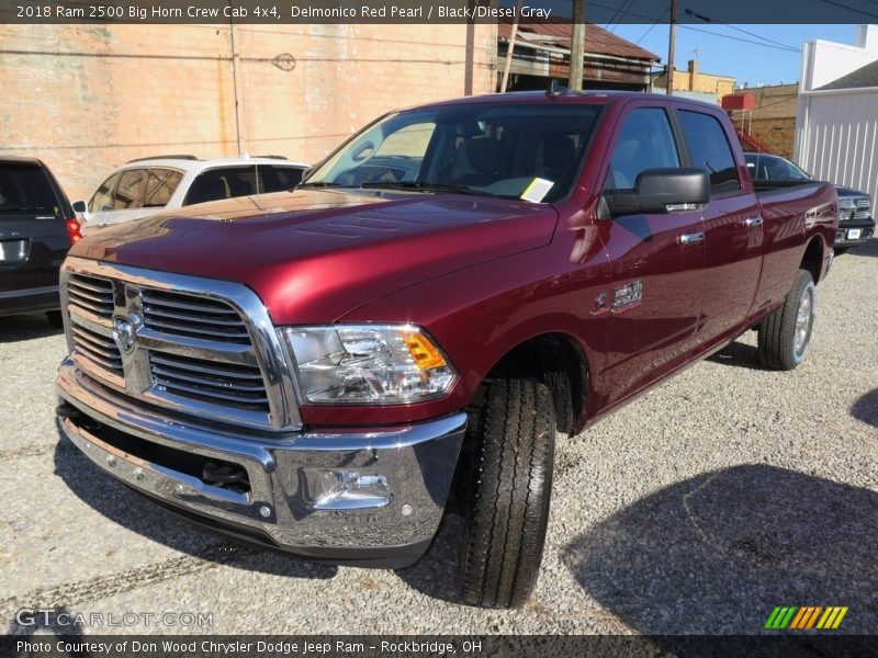 Delmonico Red Pearl / Black/Diesel Gray 2018 Ram 2500 Big Horn Crew Cab 4x4