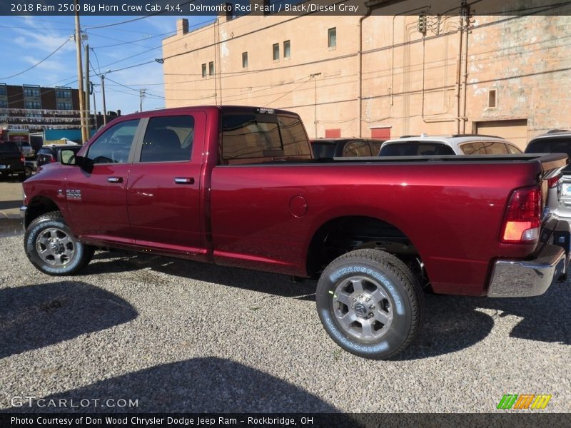 Delmonico Red Pearl / Black/Diesel Gray 2018 Ram 2500 Big Horn Crew Cab 4x4