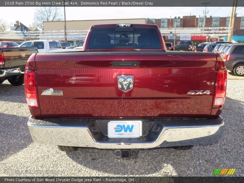 Delmonico Red Pearl / Black/Diesel Gray 2018 Ram 2500 Big Horn Crew Cab 4x4