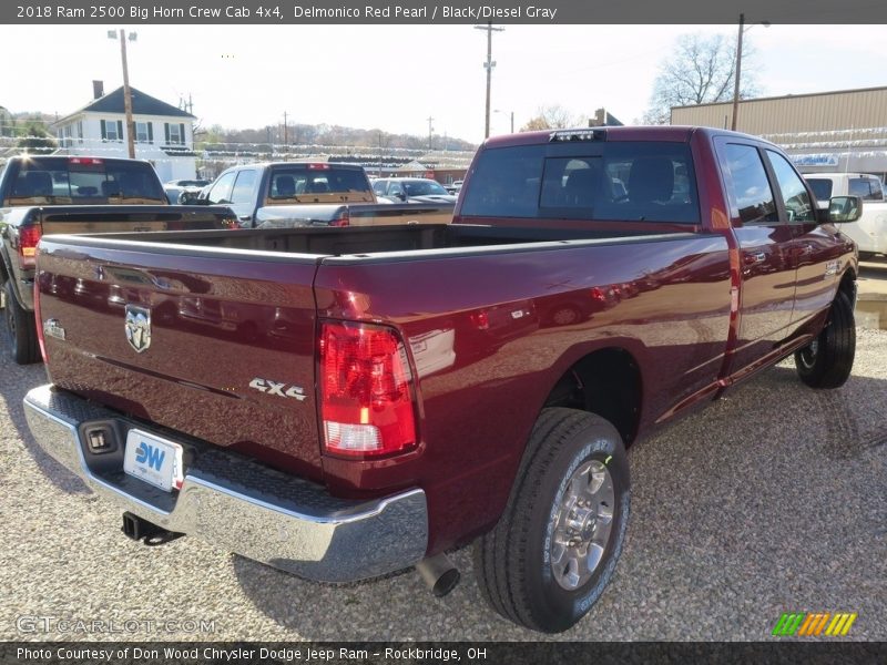 Delmonico Red Pearl / Black/Diesel Gray 2018 Ram 2500 Big Horn Crew Cab 4x4