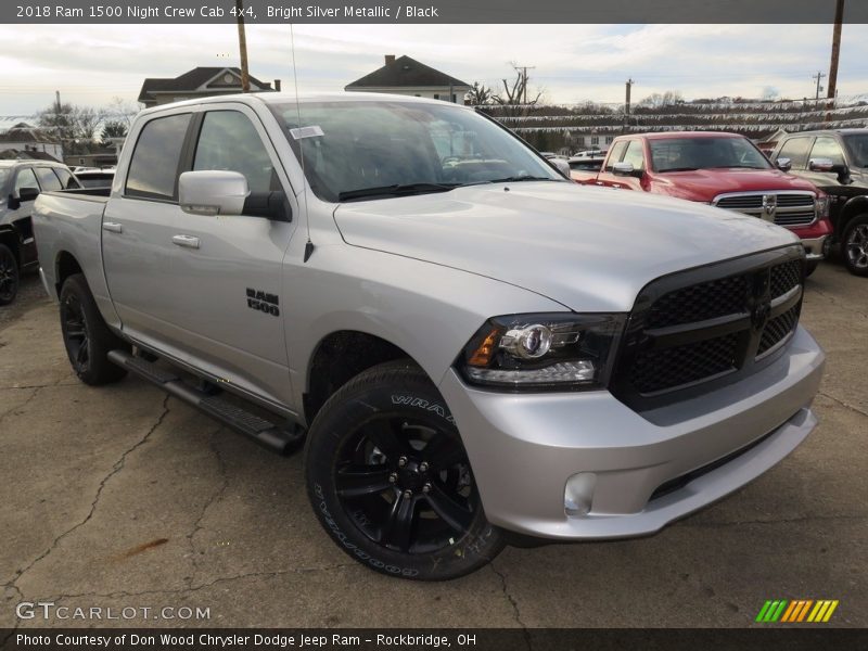 Bright Silver Metallic / Black 2018 Ram 1500 Night Crew Cab 4x4