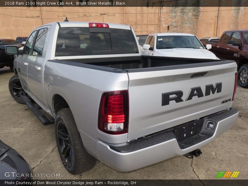 Bright Silver Metallic / Black 2018 Ram 1500 Night Crew Cab 4x4