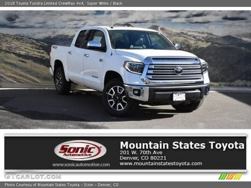 Super White / Black 2018 Toyota Tundra Limited CrewMax 4x4