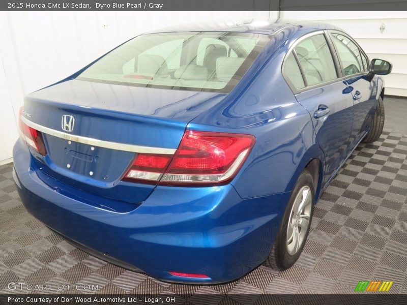 Dyno Blue Pearl / Gray 2015 Honda Civic LX Sedan