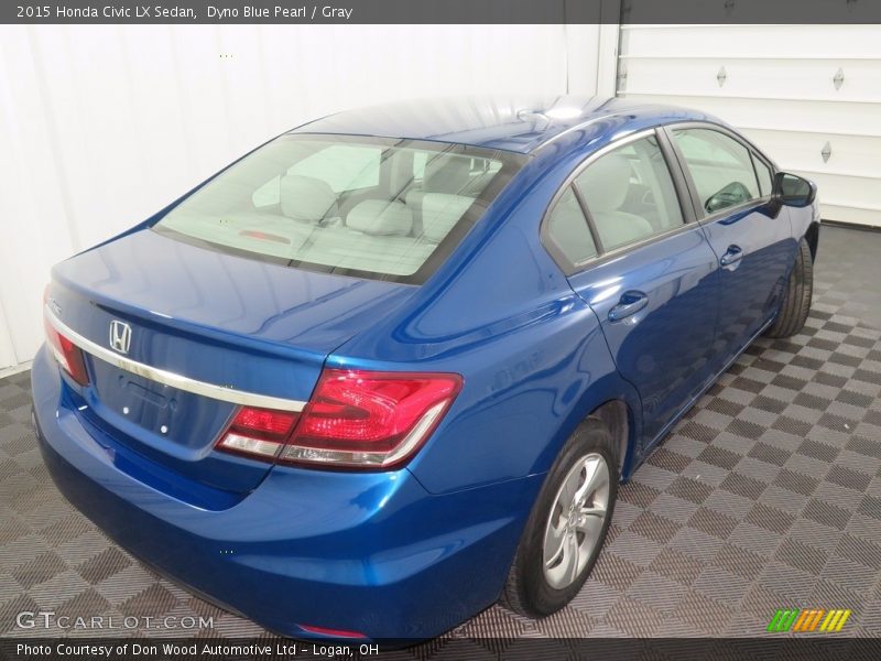 Dyno Blue Pearl / Gray 2015 Honda Civic LX Sedan