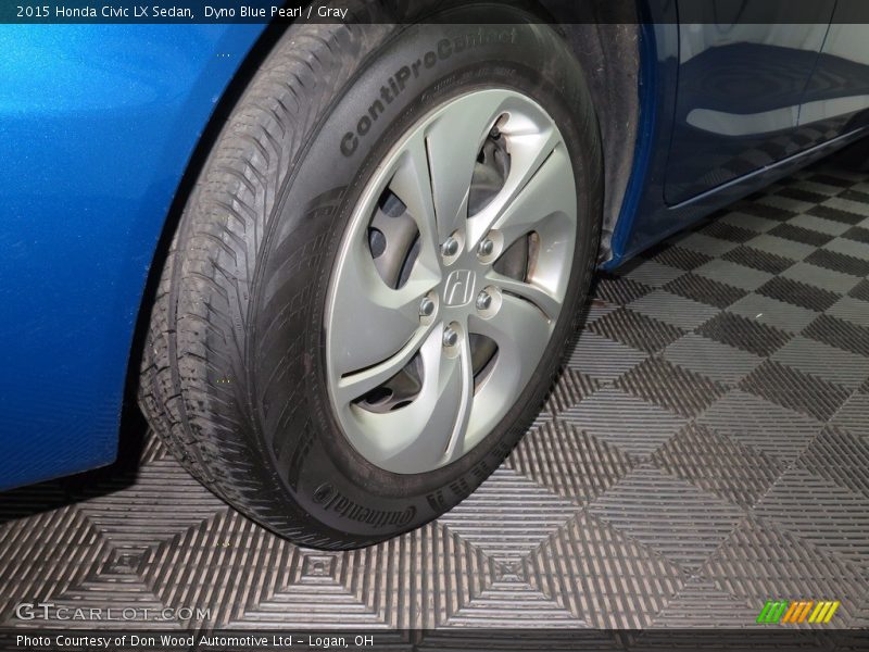 Dyno Blue Pearl / Gray 2015 Honda Civic LX Sedan