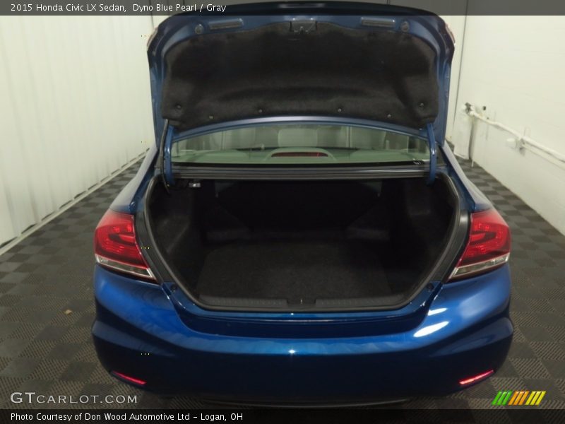 Dyno Blue Pearl / Gray 2015 Honda Civic LX Sedan