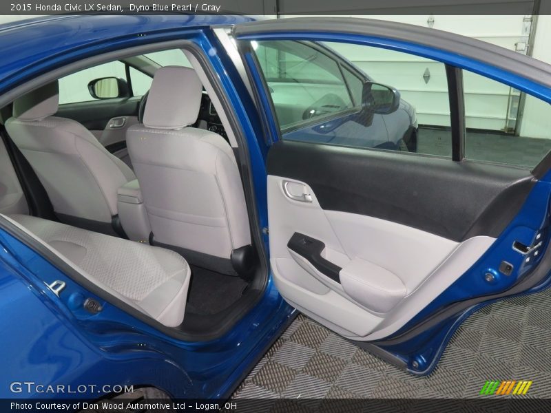 Dyno Blue Pearl / Gray 2015 Honda Civic LX Sedan