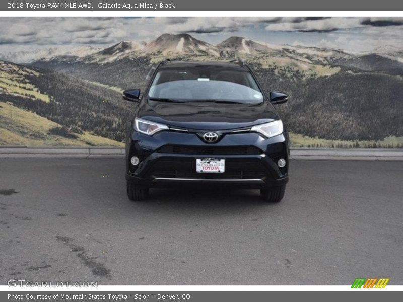 Galactic Aqua Mica / Black 2018 Toyota RAV4 XLE AWD