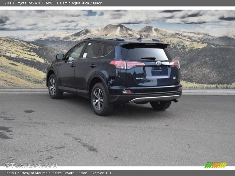 Galactic Aqua Mica / Black 2018 Toyota RAV4 XLE AWD
