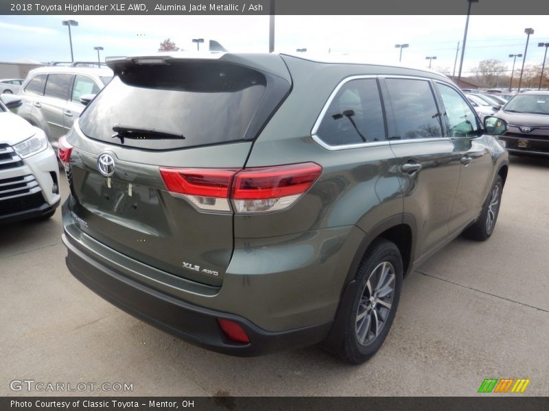 Alumina Jade Metallic / Ash 2018 Toyota Highlander XLE AWD