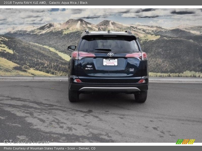 Galactic Aqua Mica / Black 2018 Toyota RAV4 XLE AWD