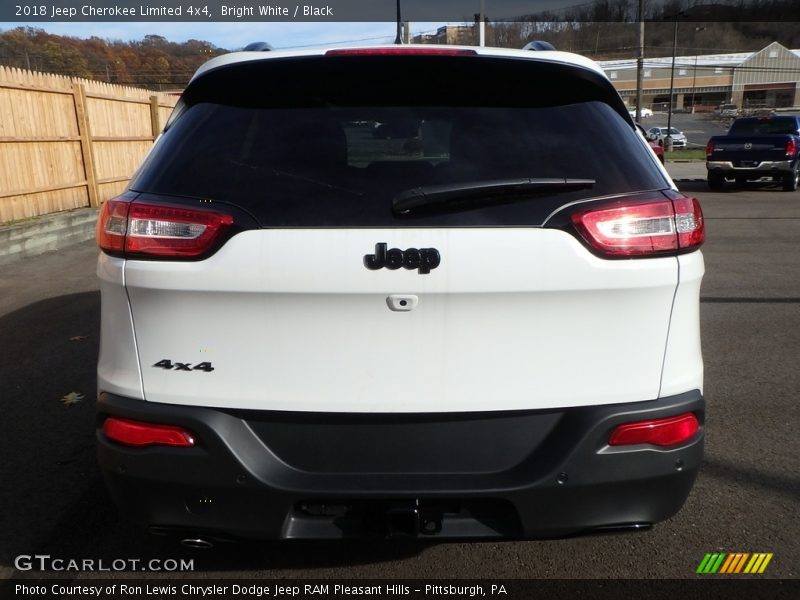Bright White / Black 2018 Jeep Cherokee Limited 4x4