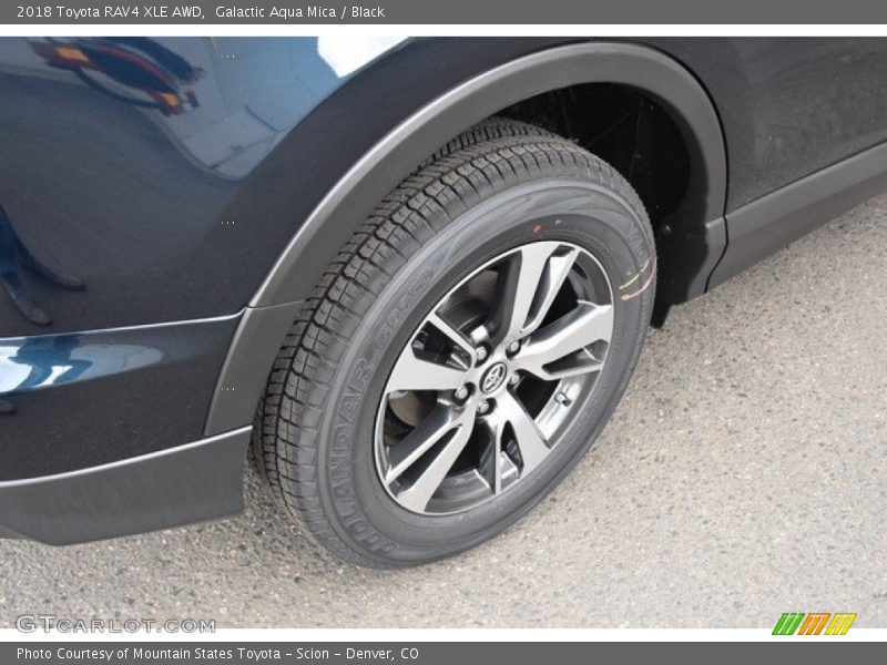 Galactic Aqua Mica / Black 2018 Toyota RAV4 XLE AWD