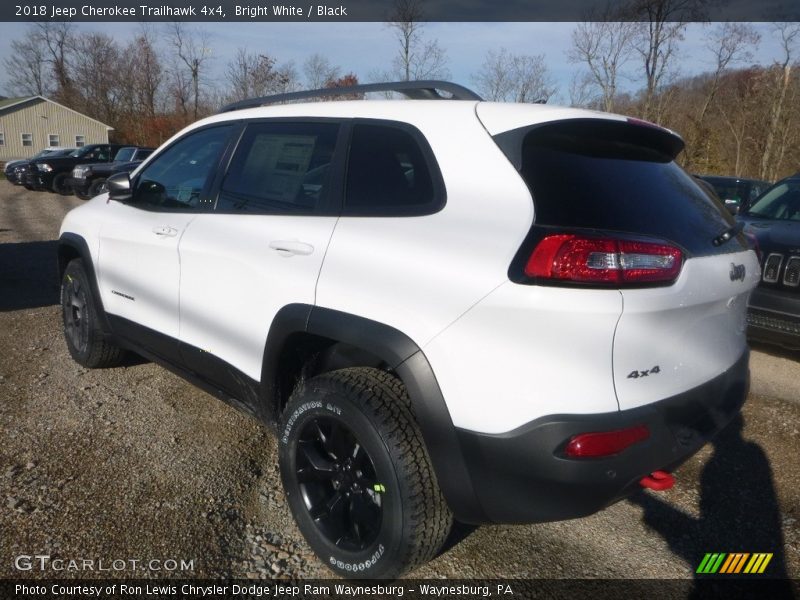 Bright White / Black 2018 Jeep Cherokee Trailhawk 4x4