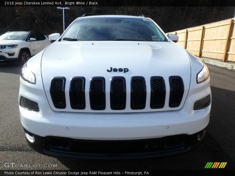 Bright White / Black 2018 Jeep Cherokee Limited 4x4