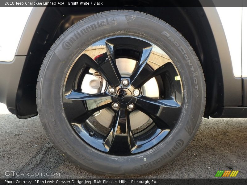 Bright White / Black 2018 Jeep Cherokee Limited 4x4