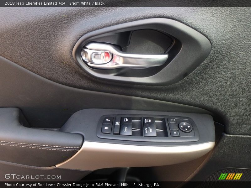 Bright White / Black 2018 Jeep Cherokee Limited 4x4