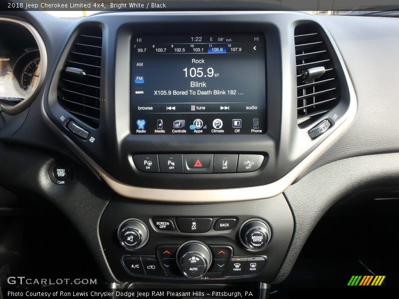 Bright White / Black 2018 Jeep Cherokee Limited 4x4