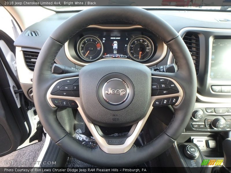 Bright White / Black 2018 Jeep Cherokee Limited 4x4