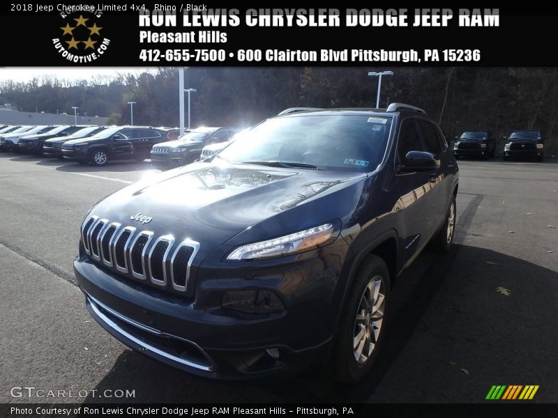 Rhino / Black 2018 Jeep Cherokee Limited 4x4