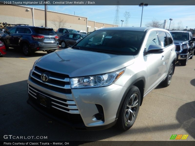 Celestial Silver Metallic / Black 2018 Toyota Highlander LE AWD