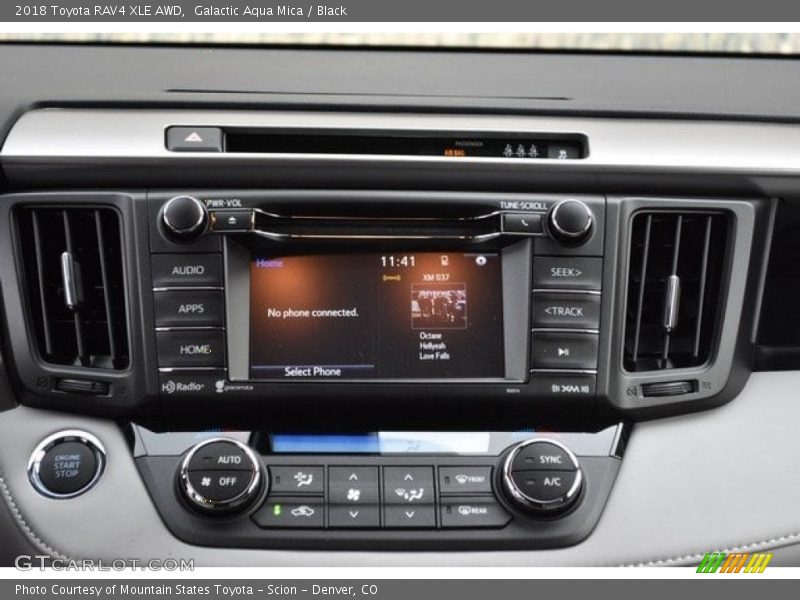 Galactic Aqua Mica / Black 2018 Toyota RAV4 XLE AWD