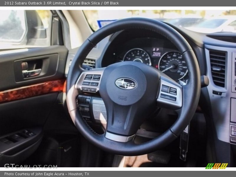 Crystal Black Silica / Off Black 2012 Subaru Outback 3.6R Limited